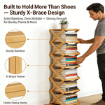 Premium 9-Tier Bamboo Storage Rack – No Assembly Required