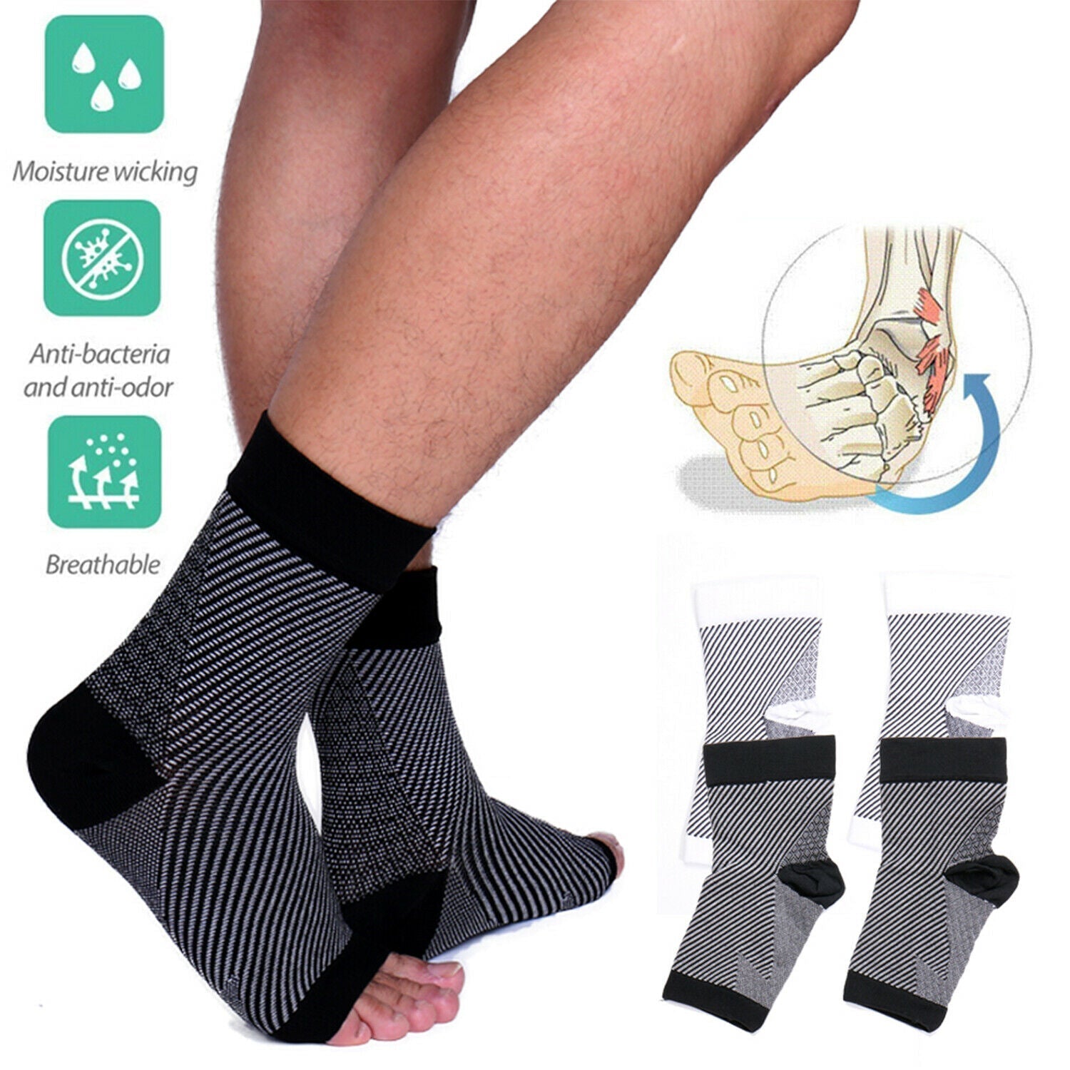 OrthoFit Compressions Pain Relief Ankle Socks